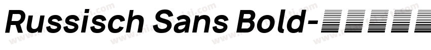 Russisch Sans Bold字体转换